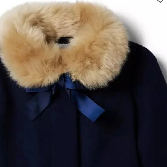 Janie And Jack - Faux Fur Collar Coat - Picture 5 of 5